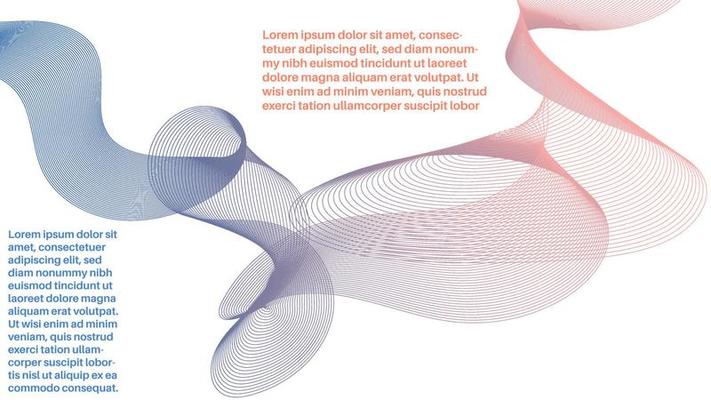 Colorful modern abstract poster with thin line striped blend smoke flow shape card. Creative business background. Cover, template.