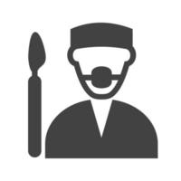 Surgeon Glyph Black Icon vector