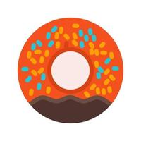 Doughnut Flat Multicolor Icon vector