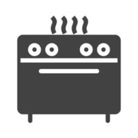 Stove Glyph Black Icon vector