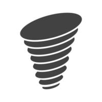 Tornado Glyph Black Icon vector