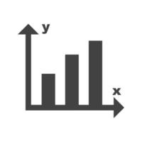 estadísticas glifo icono negro vector