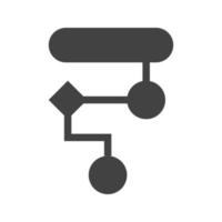 Design Algorithm Glyph Black Icon vector