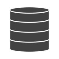 Data Center Glyph Black Icon vector