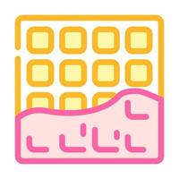 waffle postre color icono vector ilustración