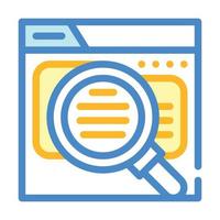 review research color icon vector isolated illustration