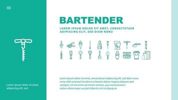 Bartender Accessory Landing Header Vector