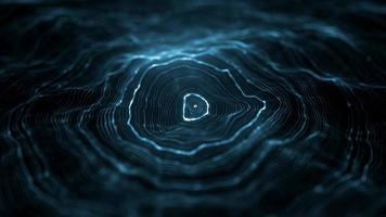 abstrakte digitale konzentrische ringe und datenleitungsschleife video