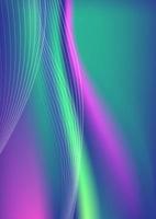 Smooth wave lines on blue neon color light background. vector