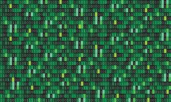 Binary code computer matrix background art design. Digits on screen. Abstract concept graphic data, technology, decryption, algorithm, encryption element - Vector