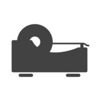 Tape Glyph Black Icon vector