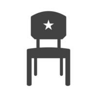 icono de glifo de asiento negro vector