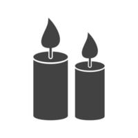 Candles Glyph Black Icon vector