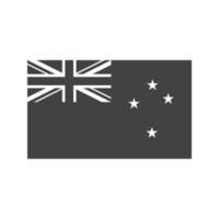 New Zealand Glyph Black Icon vector