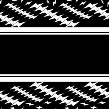 patrón abstracto monocromático, raya blanca y fondo negro. área en blanco para el texto. vector