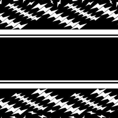 Monochrome abstract pattern, white stripe and black background. Blank area for text.