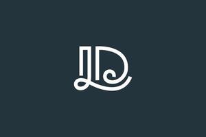 plantilla de vector de diseño de logotipo de letra inicial ld