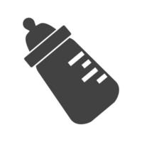 Milk Bottle II Glyph Black Icon vector