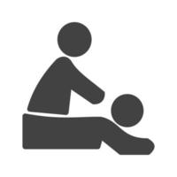 Massage Glyph Black Icon vector