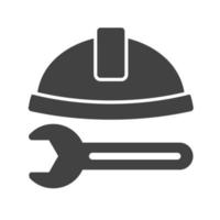 Construction Tools Glyph Black Icon vector