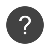 Help Glyph Black Icon vector