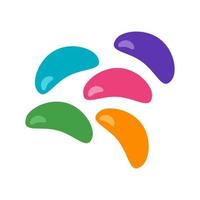 Jelly beans Flat Multicolor Icon vector