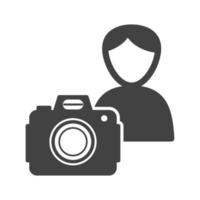 Photographer II Glyph Black Icon vector