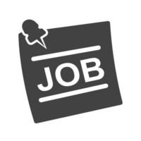 Jobs Glyph Black Icon vector