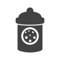 Cookie Jar Glyph Black Icon vector