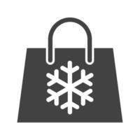 Shopping bag Glyph Black Icon vector