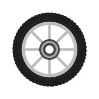 Wheel Flat Multicolor Icon vector