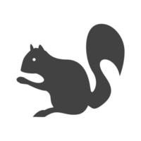 Squirrel Glyph Black Icon vector