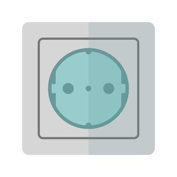 zócalo, plano, multicolor, icono vector