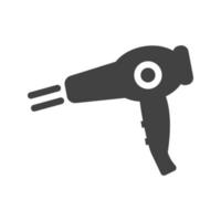 Blow Dryer Glyph Black Icon vector