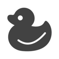 Duck Glyph Black Icon vector