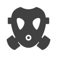 Oxygen Mask Glyph Black Icon vector