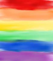 Rainbow Watercolor illustration for LGBT pride flag or background. Vector template with brush strokes for design of lesbian, gay, bisexual, transgender. Symbol of pride. Six colored stripes texture.