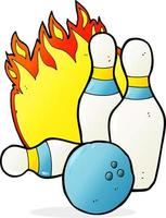 ten pin bowling cartoon vector