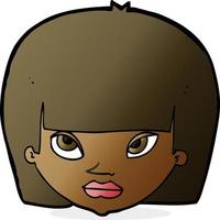 cartoon annoyed woman vector