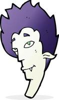 cartoon vampire head vector