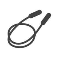 Skipping Rope Glyph Black Icon vector