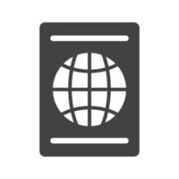 Global Report Glyph Black Icon vector