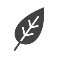 Leaf Glyph Black Icon vector