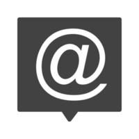 Email II Glyph Black Icon vector