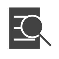 Find in Document Glyph Black Icon vector