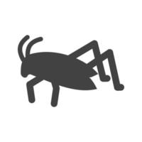 Grasshopper Glyph Black Icon vector