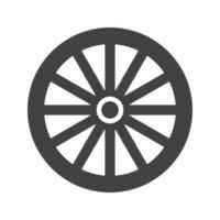 Wheel Glyph Black Icon vector