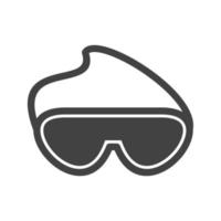 Goggles Glyph Black Icon vector