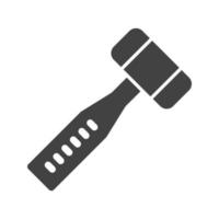 Mallet Glyph Black Icon vector