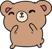 cartoon kawaii cute happy hamster vector